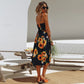 Summer New Women Sexy Sling Pocket Button Dot Beach Dress 2024 Female Bohemia Holiday Retro Fashion Solid Color Women's Clothing