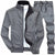 New Men Sets Fashion Sporting Suit Warm Embroidery Zipper Sweatshirt +Sweatpants Men Clothing 2 Pieces Sets Slim Tracksuit 2025