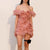 VGH Sexy Short Dress For Women Slash Neck Off The Shoulder Sleeve Backless High Waist Spliced Ruffles Dresses Female Fashion New