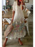 Spring Summer New 2024 Women's Casual Sweet Loose Sexy V-neck Drawstring Fashionable Printed Long Sleeved Dress