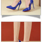 Temperament 12cm Super High Thin Heels Shoes Women Pumps Pointed Toe Colorful Patent Leather Stiletto Wedding Shoe Size 45