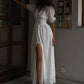 Clacive White Sexy Single-Breasted Women'S Dress 2022 Elegant Short Sleeve V-Neck Party Dresses Lady Casual Slim Midi Dress