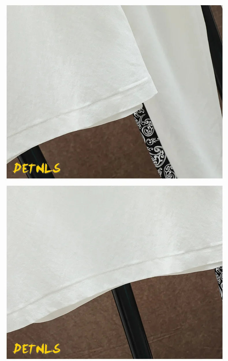 Summer Men's Trousers Tracksuit 2 Piece Set Fashion Tops Tees Ice silk Short Sleeve T Shirt+Pants Vintage Casual Sweatpants