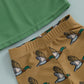 Toddler Baby Boys Rash Guard Swimsuit Set Shark/Duck Print Short Sleeve Round Neck Tops with Shorts and Swim Hat 3 Pcs Set
