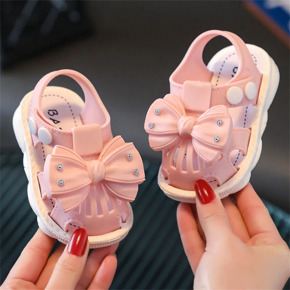 Summer Baby Sandals Soft Bottom Non-slip Toddler Toddler Shoes Small Children Cartoon Female Baby Baotou Sandals