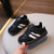 Spring Sport Shoes For Children PU Leather Ergonomics Kids Sneakers Soft-soled Children's Sneakers Boy's Girl's Tennis Shoes