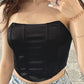 Sleeveless Off Shoulder Fashion Sexy Corset Crop Tops Vest Female Underwear Backless Bustier Top Solid