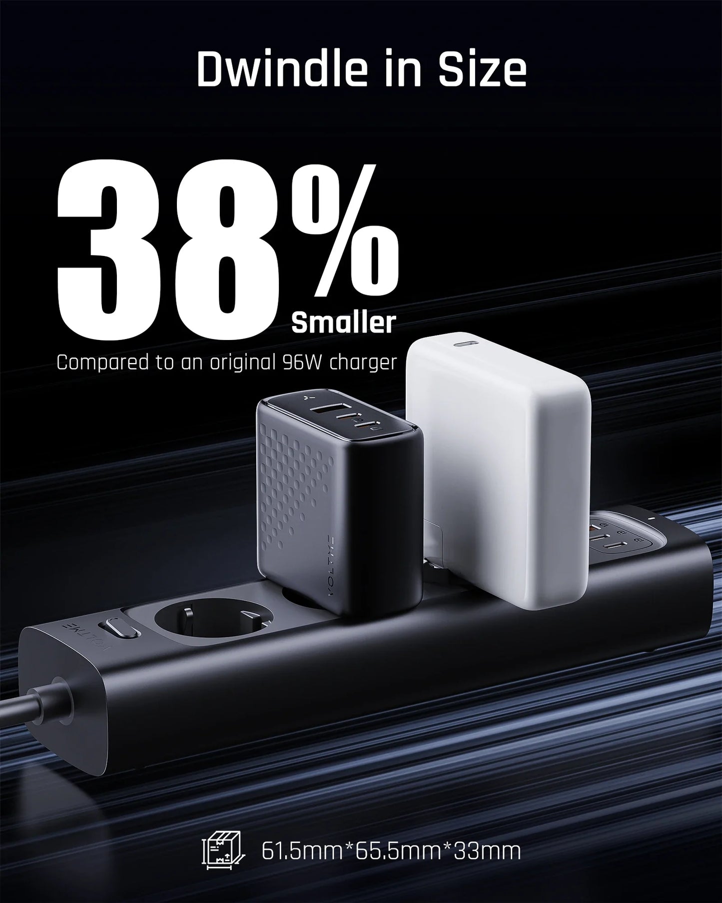 Зарядний пристрій VOLTME 100W GaN для Macbook, планшета, USB Type C, швидка зарядка для iPhone 15 14 13 12, Quick Charge 4.0 3.0