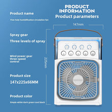 Portable Humidifier  Fan AIr Conditioner Household Small Air Cooler Hydrocooling Portable Air Adjustment For Office 3 Speed Fan