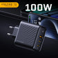 Зарядний пристрій VOLTME 100W GaN для Macbook, планшета, USB Type C, швидка зарядка для iPhone 15 14 13 12, Quick Charge 4.0 3.0