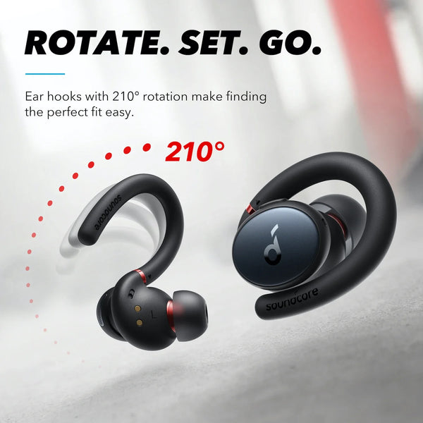 Anker Soundcore Sport X10 Bluetooth 5.2 Навушники Спортивні Обертові Вушні Гачки Глибокі Баси IPX7 Водонепроникні Потовідштовхувальні Спортивні Навушники