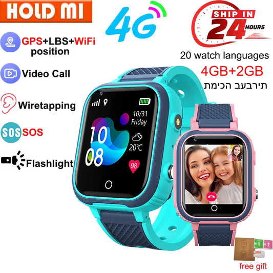 LT21 4G Смарт-годинник для дітей GPS WIFI Відеодзвінок SOS IP67 Водонепроникний Дитячий смарт-годинник з камерою Монітор Трекер Локація Телефон Годинник