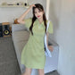 Polo dress female summer niche design the new 2022 to receive A word skirt waist temperament show thin little leisure платье y2k