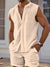 2025 summer new men's casual sports sleeveless vest shirt fashion loose comfortable outdoor sleeveless shorts beach two sets
