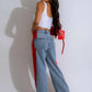 Wide Leg Jeans Cargo Pants Sexy Women High Waist Elegant Streetwear Denim Casual Straight Trousers