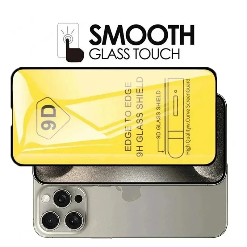 5 шт. 9D захисне скло для iPhone 13 11 12 15 14 Pro Max, захисна плівка для екрану iPhone 16 15 PRO XR XS MAX загартоване скло