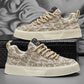 Men's Graffiti Prints Canvas Sneakers 2024 Spring Autumn Breathable Fashion Vulcanize Shoes Outdoor Lace Up Men Casual Shoes