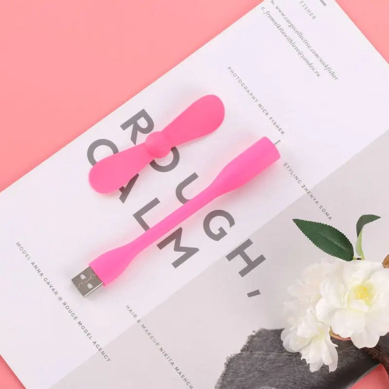 USB маленький вентилятор гнучкий вигнутий вентилятор для павербанка, ноутбука, ПК, зарядного пристрою змінного струму, портативний ручний міні-вентилятор для комп’ютера, літній гаджет