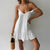 Dress Women Sexy Spaghetti Strap Ruffle Summer Dress 2025 Cotton Linen Vestidos Green Dresses Off Shoulder Sexy Mini Sundress