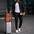 Autumnwinter men's casual blazer set new fashion Waffle baseball suit round neck pocket zipper long sleeve trousers two-piece se