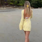 Beach Style Backless Sexy Dress Women Elegant Long Sleeve Slim Fit Short Dress Boho Holiday Summer Streetwear Y2K Outfits