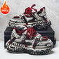 Increase 5~6CM Thick Sports Shoes Men's Tire Sole Running Shoes Fashion Casual Leather Casual All-match Outdoor Men's Shoes