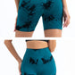 Summer Women High Waist Butt Lift Shorts Legging Seamless Leggings Fashion Tie Dye Shorts Gym Workout Running Pants