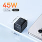Baseus Picogo 45W USB зарядний пристрій PD QC 3.0 швидка зарядка швидкий зарядний пристрій для iPhone 16 15 14 Pro дорожній зарядний пристрій для телефону Samsung S24