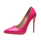 Temperament 12cm Super High Thin Heels Shoes Women Pumps Pointed Toe Colorful Patent Leather Stiletto Wedding Shoe Size 45