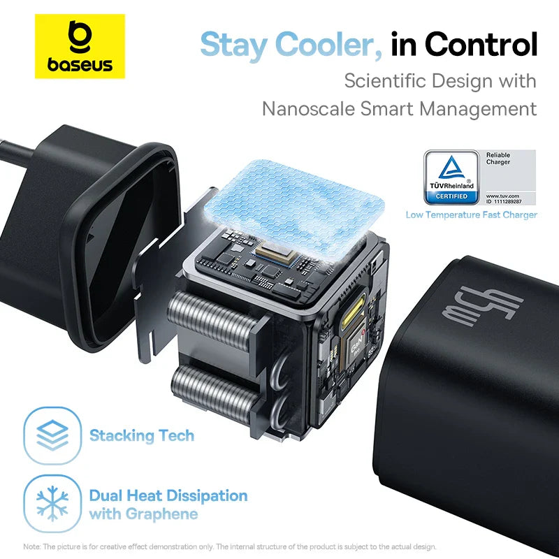 Baseus Picogo 45W USB зарядний пристрій PD QC 3.0 швидка зарядка швидкий зарядний пристрій для iPhone 16 15 14 Pro дорожній зарядний пристрій для телефону Samsung S24