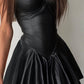 Women's Dress Solid Color Sexy Bra Sleeveless Button Zipper Dress 2024 Summer