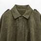 Fashion Brown Suede Bomber Jacket Women Elegant Zipper Lapel Long Sleeve Short Coats Female Vintage Street Chic Lady Outerwear