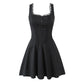 YENKYE New 2025 Women Blue Elegant Party Mini Dresses Sexy Sleeveless Low Waist A-line Summer Dress Lace Up Back Robe