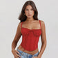 Sexy Lace Floral Corset Short Dress Women's Slip White Yellow Casual Bandage Dresses Female Clothing Party Birthday Summer 2025
