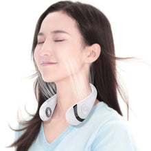 New Portable Neck Fan 5000mAh Foldable USB Rechargeable Bladeless Mute Wearable Neckband Fans Sports Air Cooling Fan