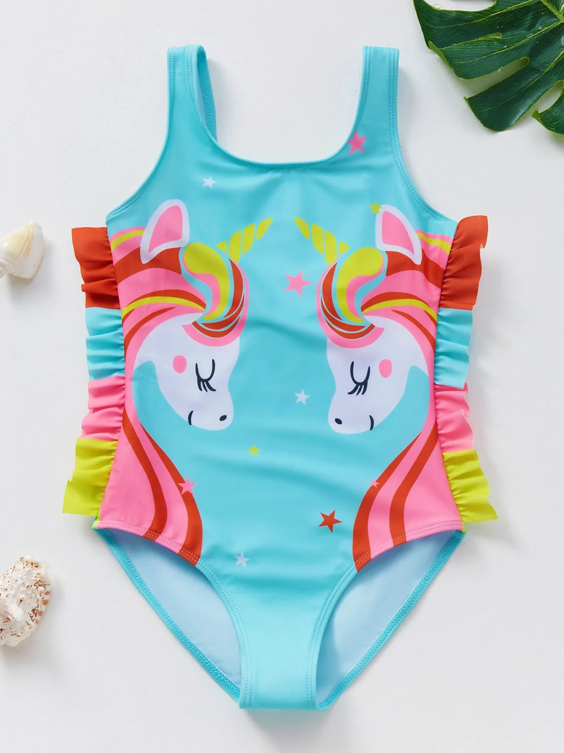 One Piece Girl Swimsuits 2 3 4 5 6 Year Baby Printed Swimwear Summer Beach Bathing Bikini Clothes Kids Bow Seaside Swimming Wear