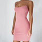 Summer Spaghetti Strap Mini Dress 2025 Women Sexy Bodycon Club Party Dresses Short Female Camisole Solid Black Sheath Sundress