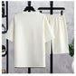 Summer New Fashion Trend Short Sleeve Shorts Ice Silk Suit Men Loose Sports Breathable Large Size High Quality Two-Piece Set