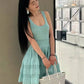 High-end New Short Dress Women's Summer French Style Exquisite Design Sense Niche Sleeveless Vest Stitching Dress 2024