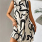 Sexy Sleeveless Woman Dress Office Lady Spring Summer Fashion Elegant Stripe Print O-neck Off Shoulder Dresses For Women 2024