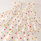 2025 Summer Korean Style All Cotton Girls’ Sweet Fashion Colorful Polka Dot Two-Piece Set - Halter Top & Wide Leg Pants