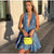 Sexy Halter Neck Beach Dresses For Women Printed Deep V-neck Backless Mini A-line Dress Chic Party Vacation Casual Lady Vestidos