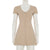 TARUXY 2025 Summer New Knitted Mini Dress Female Elegant V Neck Buttons Short Sleeve Dress High Elasticity Casual Women's Dress
