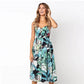 Summer New Women Sexy Sling Pocket Button Dot Beach Dress 2024 Female Bohemia Holiday Retro Fashion Solid Color Women's Clothing