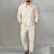 Autumnwinter men's casual blazer set new fashion Waffle baseball suit round neck pocket zipper long sleeve trousers two-piece se