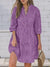 ZANZEA Women Fashion Hollow Out Embroidered Short Dress Holiday Casual Loose 3/4 Sleeve Knee-length Vestidos Lace Patchwork Robe