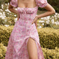Summer Women Puff Sleeve Floral Printed Dress,Long Dresses,Woman Clothing,Dress Women,Women's Elegant Dresses,Sexy Costume Women
