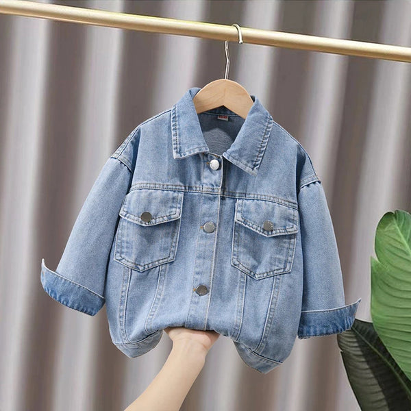 Fashion Cartoon Hello Kitty Denim Jacket For Girls Coat Spring Autumn Children Outerwear Kids Casual Jackets Clothing 2-7 Years