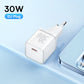 Зарядний пристрій Baseus 30W GaN для телефону, зарядний пристрій для iPhone 16 15 14 13 12 Pro Max, USB C зарядний пристрій, підтримка PD QC PPS швидкої зарядки для ноутбука
