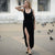 Talenza Mesh Patchwork Slit Mini Dress Women's New Solid Color Vest High Waist Dress Sexy Smocked Sleeveless Slim Mini Dress